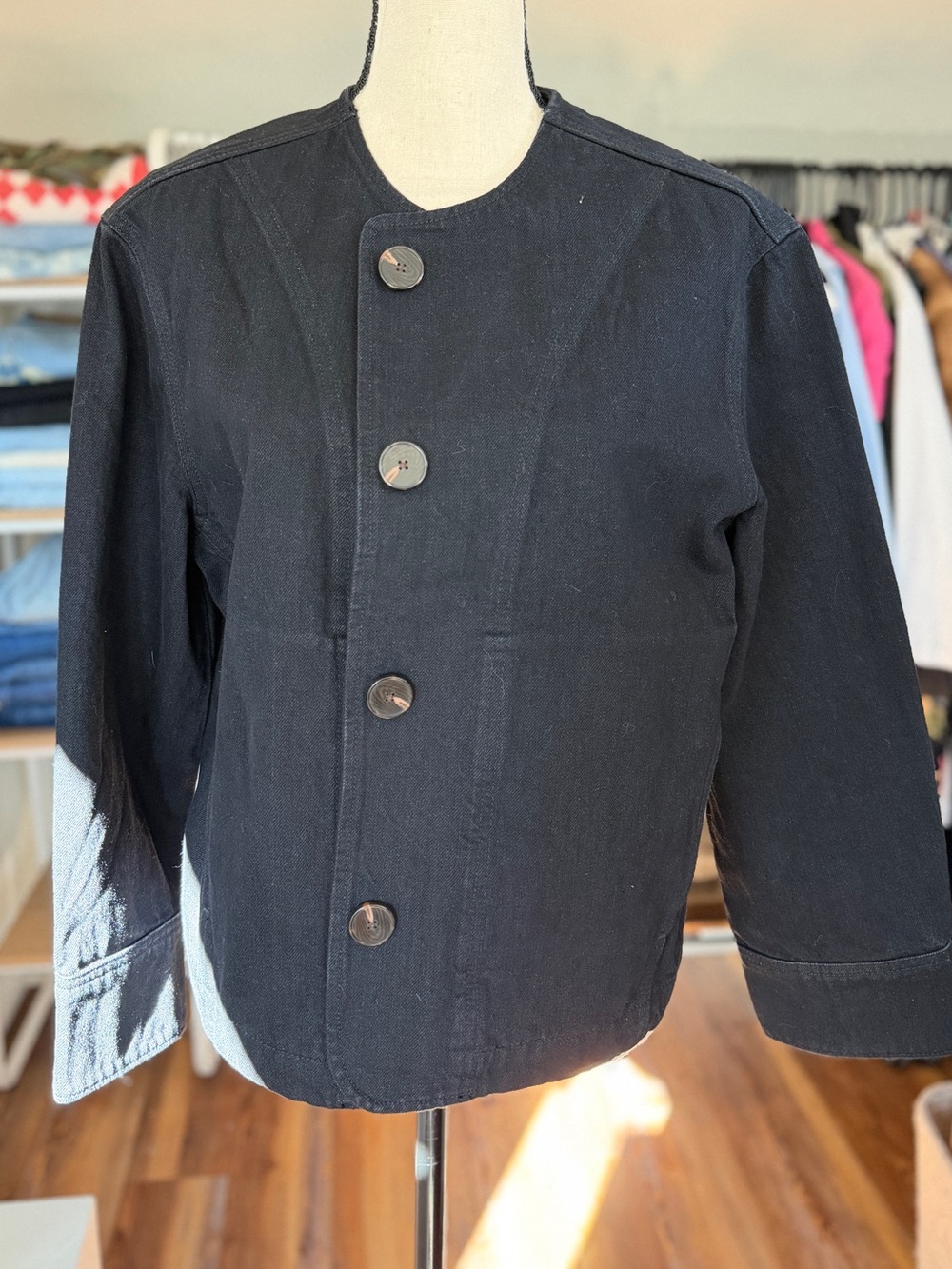 Black Everlane Button-Front Jacket